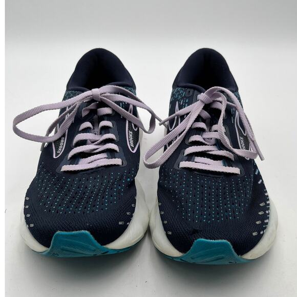 Brooks Glycerin GTS 20 Womens Size 9.5 Running Shoes Navy Blue Teal 1203701B499 - Picture 7 of 14